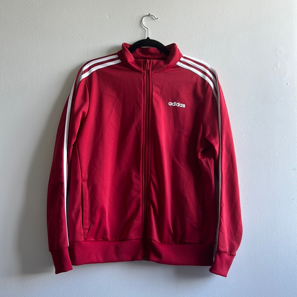 Red Adidas Zip Up Boy’s Large